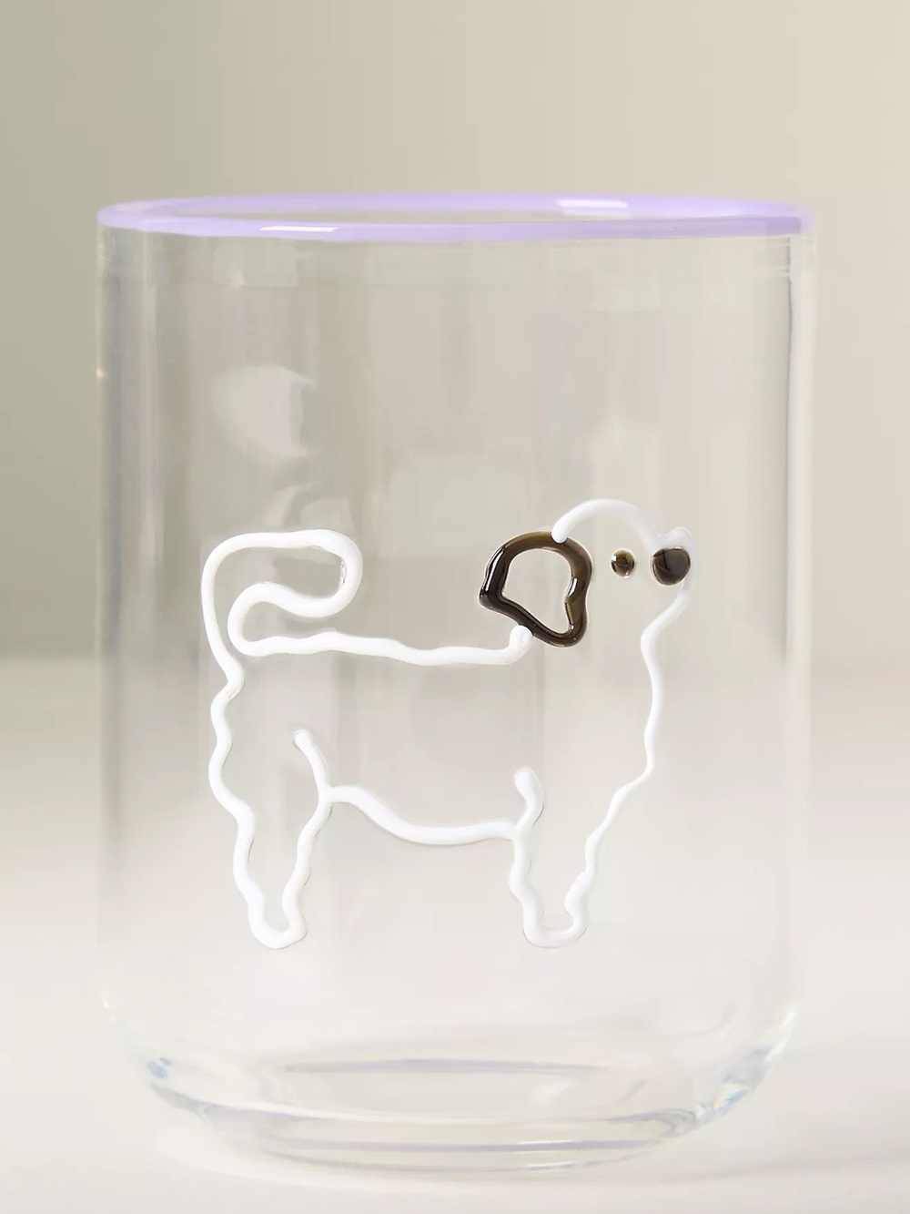 Anthropologie Love Notes Dog Juice Glass